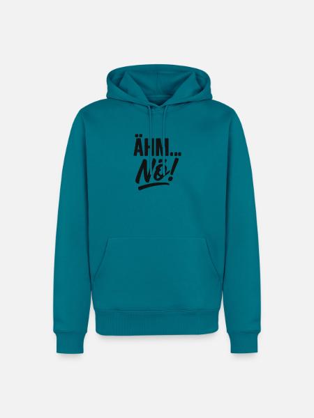 Ähm Nö Lustiger Spruch - Männer Premium Bio Hoodie - Petrol