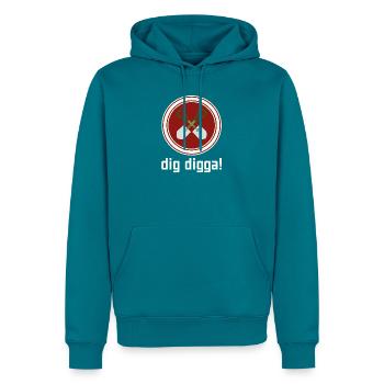 dig digga! - Männer Premium Bio Hoodie - Petrol - Vorne