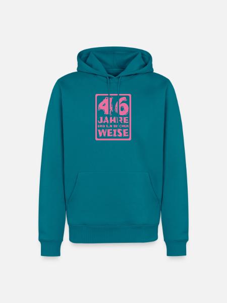 Spruch 46 - Männer Premium Bio Hoodie - Petrol