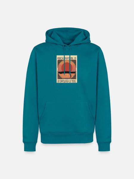 Sonnenuntergangs-Reset-Moment - Männer Premium Bio Hoodie - Petrol