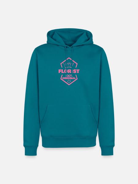 Arbeit Florist - Männer Premium Bio Hoodie - Petrol