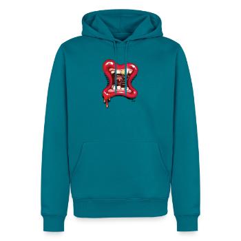 Grusel Schlund - Männer Premium Bio Hoodie - Petrol - Vorne