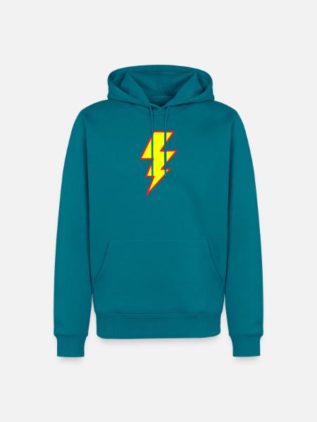 Doppelte Beleuchtung - Männer Premium Bio Hoodie - Petrol