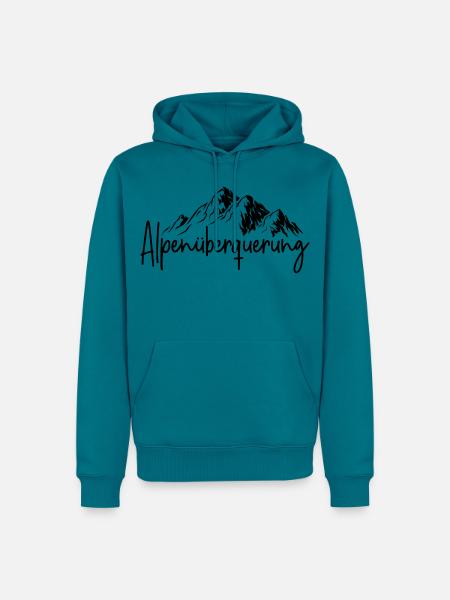 Alpenüberquerung - Männer Premium Bio Hoodie - Petrol