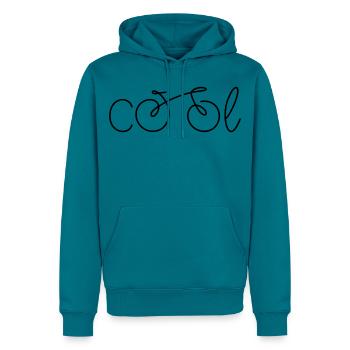 Fahrrad - Männer Premium Bio Hoodie - Petrol - Vorne