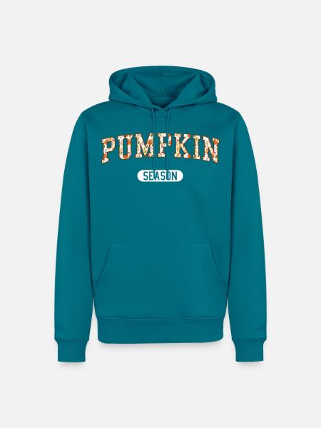Kürbissaison - Herbstgrafik - Männer Premium Bio Hoodie - Petrol