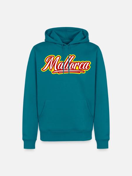 Mallorca Schrift - Männer Premium Bio Hoodie - Petrol