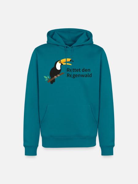 Rettet den Regenwald - Männer Premium Bio Hoodie - Petrol