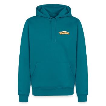 Trinkpause Bier-Schriftzug - Männer Premium Bio Hoodie - Petrol - Vorne