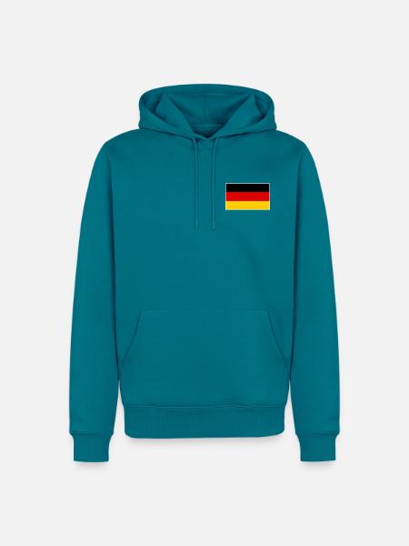 Germany Flag Classic Frame - Männer Premium Bio Hoodie - Petrol