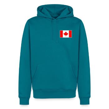 Canada Flag Classic Frame - Männer Premium Bio Hoodie - Petrol - Vorne