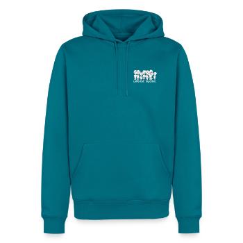 Verschiedenheit und Zusammenhalt - Männer Premium Bio Hoodie - Petrol - Vorne