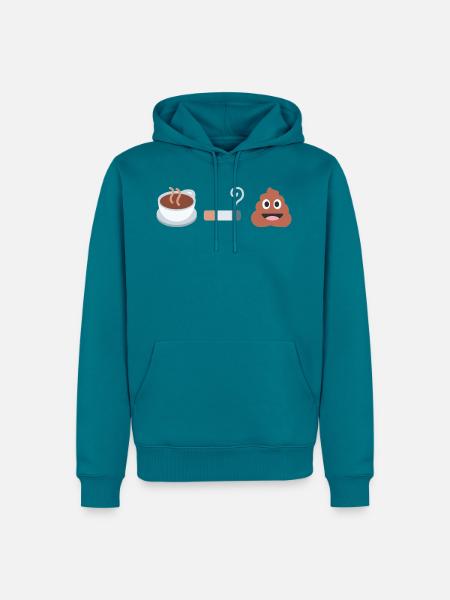 Kaffee, Kippe, K*cken - Männer Premium Bio Hoodie - Petrol