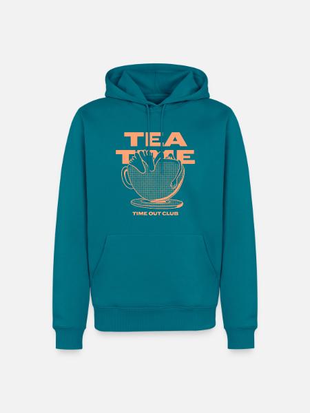 Tea Time – Entspannte Auszeit - Männer Premium Bio Hoodie - Petrol