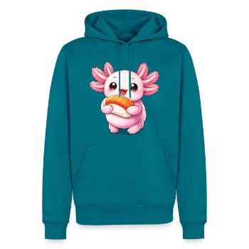 Kawaii Sushi Sprite - Männer Premium Bio Hoodie - Petrol - Vorne