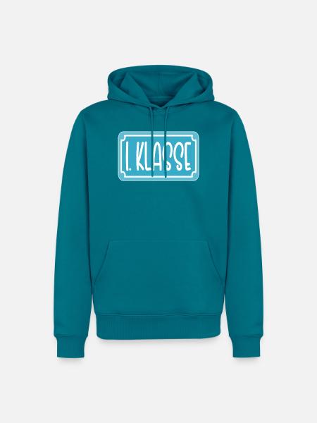 EINSCHULUNG 1. KLASSE - Männer Premium Bio Hoodie - Petrol