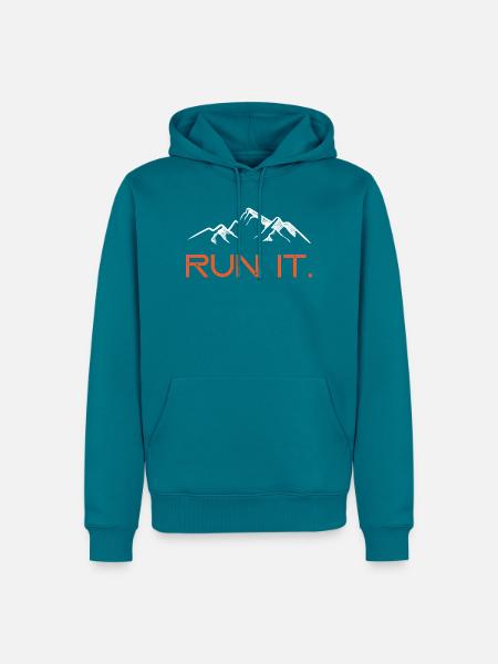 Ultra Running – Lauf es! - Männer Premium Bio Hoodie - Petrol