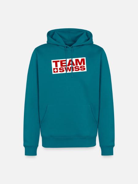 Team Schweiz - Männer Premium Bio Hoodie - Petrol