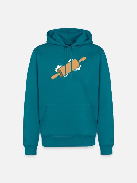 Nudelholz Einfach Symbol - Männer Premium Bio Hoodie - Petrol