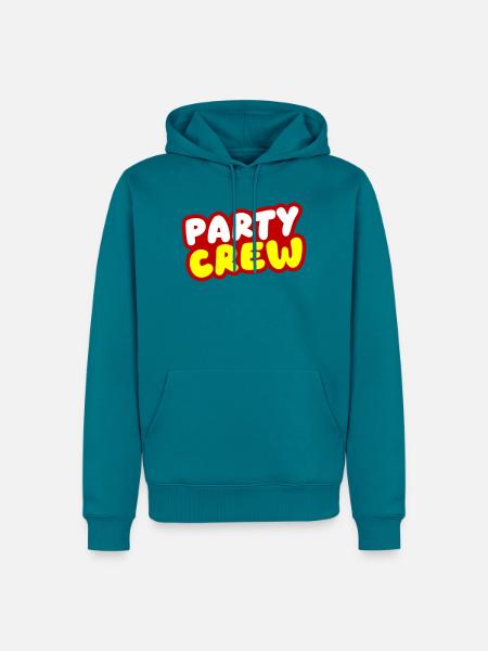 Party Crew Bunt - Männer Premium Bio Hoodie - Petrol