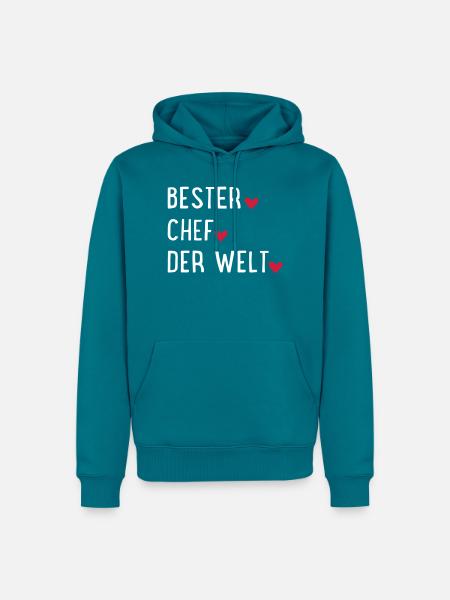 Bester Chef der Welt - Männer Premium Bio Hoodie - Petrol