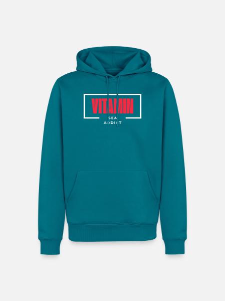 Vitamin Sea Addict Shirt - Männer Premium Bio Hoodie - Petrol