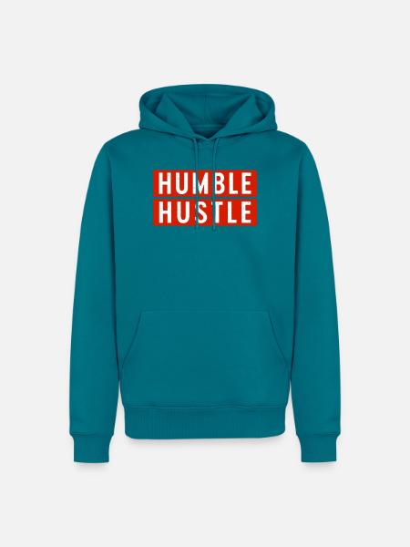 Bescheidener Hustle-Unternehmer Geschäftsmann Geschäftsmann Geschäftsmann - Männer Premium Bio Hoodie - Petrol