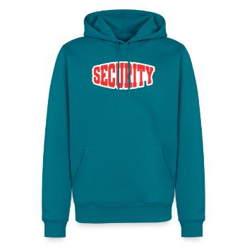 Security - Männer Premium Bio Hoodie - Petrol - Vorne
