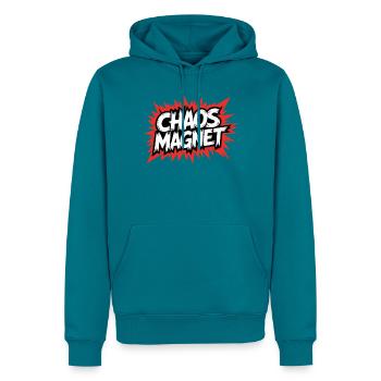 Chaos Magnet Comic Explosion - Männer Premium Bio Hoodie - Petrol - Vorne