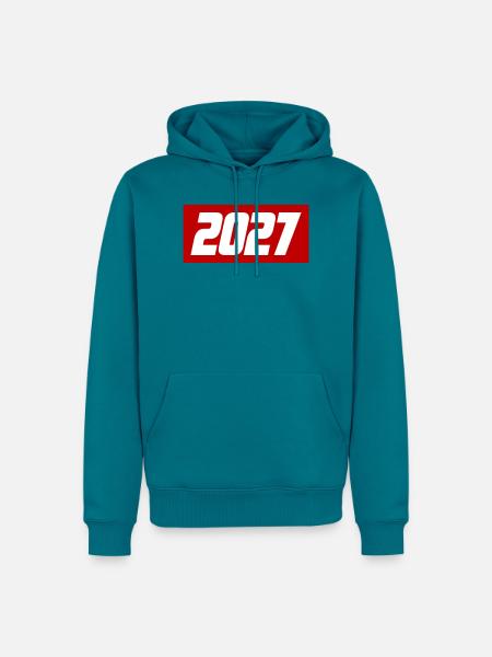 2027 Jahr - Männer Premium Bio Hoodie - Petrol