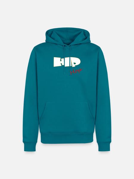 HP Hop Boldes HipHop Design - Männer Premium Bio Hoodie - Petrol