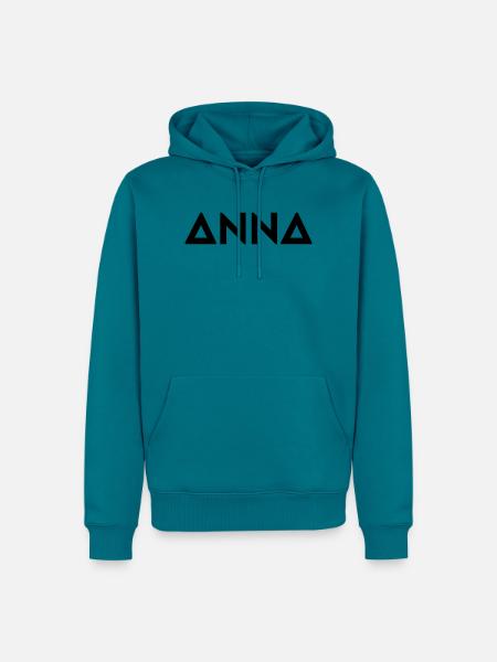 Vorname Anna - Männer Premium Bio Hoodie - Petrol