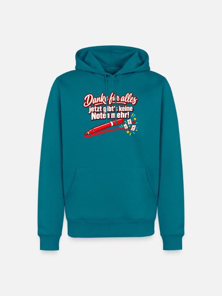 Ruhestand Lehrer Abschiedsgeschenk Danke - Männer Premium Bio Hoodie - Petrol