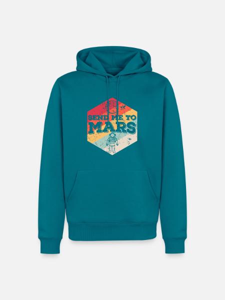 Schick mich zum Mars - Männer Premium Bio Hoodie - Petrol