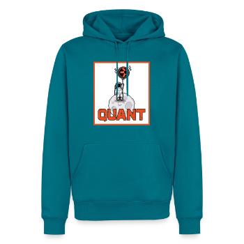 Quant Krypto Shirt Crypto Blockchain Geld Geschenk - Männer Premium Bio Hoodie - Petrol - Vorne