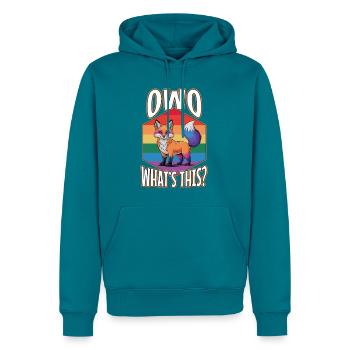 OwO What's This? - Männer Premium Bio Hoodie - Petrol - Vorne