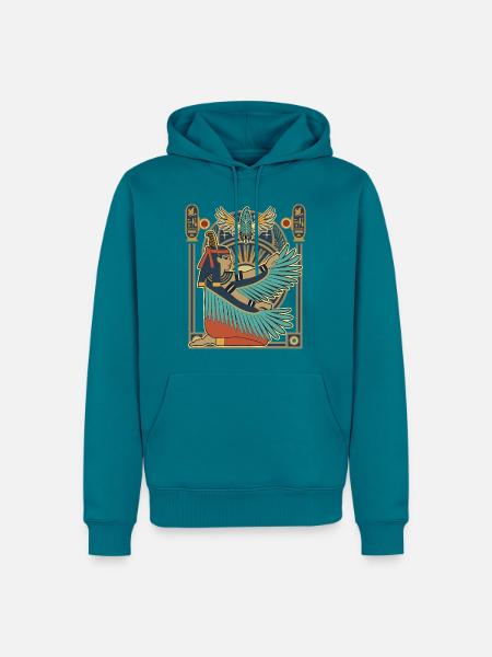 MAAT Göttin der Gerechtigkeit - Männer Premium Bio Hoodie - Petrol