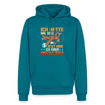 Modellflieger Spruch Modell Flieger RC Flugzeug - Männer Premium Bio Hoodie - Petrol - Vorne