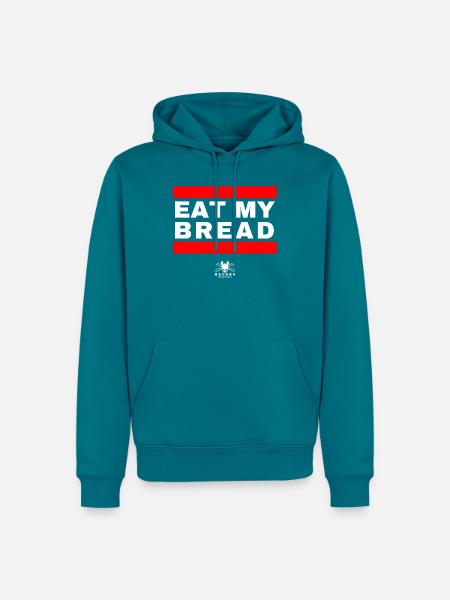 Iss Mein Brot - Was sonst? :) - Männer Premium Bio Hoodie - Petrol