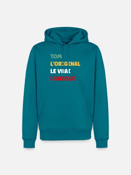 Tom - Männer Premium Bio Hoodie - Petrol