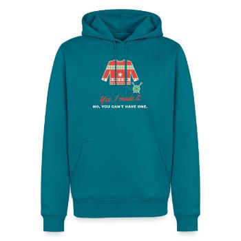 Ja, ich habe es zum Weihnachtspullover gemacht - Männer Premium Bio Hoodie - Petrol - Vorne