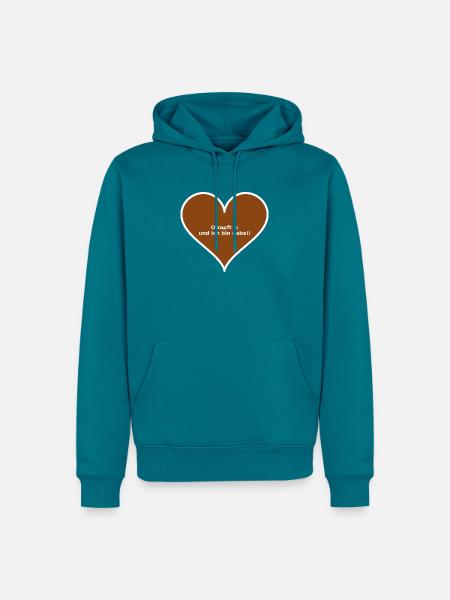lebkuchenherz München Oktober - Männer Premium Bio Hoodie - Petrol