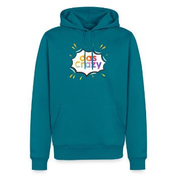 Das Regenbogen Crazy Burst - Männer Premium Bio Hoodie - Petrol - Vorne