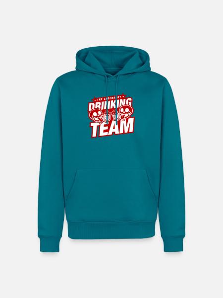 Drinking Team Skelett Bier - Männer Premium Bio Hoodie - Petrol
