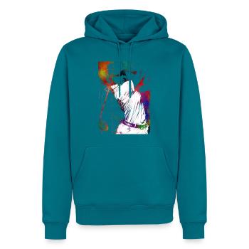 Golfspieler #golf - Männer Premium Bio Hoodie - Petrol - Vorne