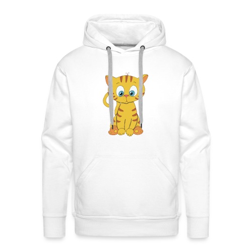 Schattige kitten handgetekend - Mannen Premium hoodie