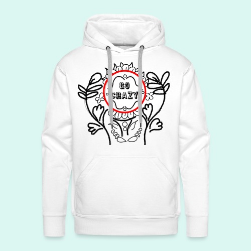 Go Crazy Flower - Mannen Premium hoodie