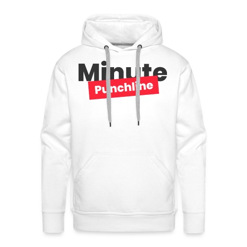 Minute Punchline - Logo Noir - Sweat-shirt à capuche Premium pour hommes