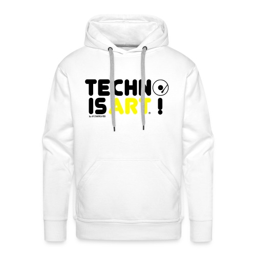 Techno is Art by 69 Starfighter Black Yellow - Mannen Premium hoodie
