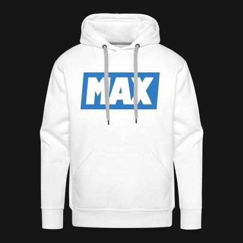 Max Blue/White - Sweat-shirt à capuche Premium pour hommes